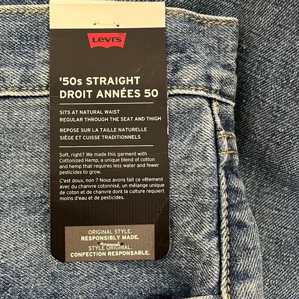 NWT Levi's 50s Straight Denim Jeans Medium Rinse Blue Size 36